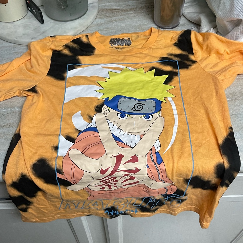 Naruto Graphic Tee - Orange and Black